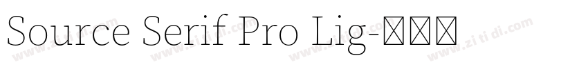 Source Serif Pro Lig字体转换